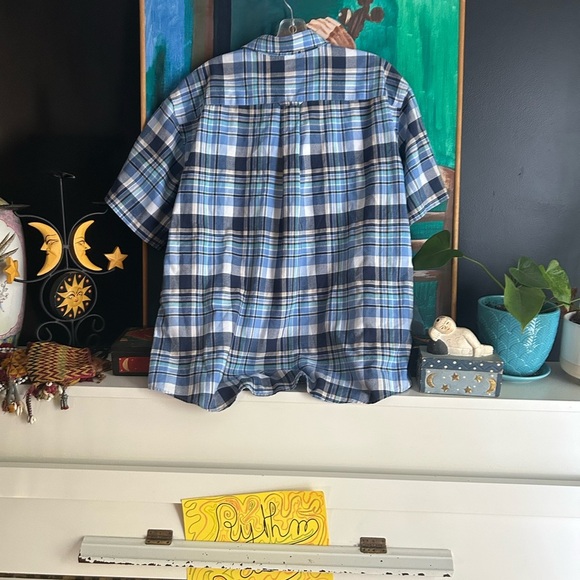 St. John's Bay Men's Blue and Black Plaid Shirt XL - Picture 9 of 12